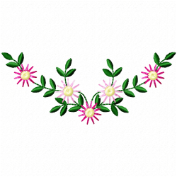 Daisy Flower Embroidery Design 8